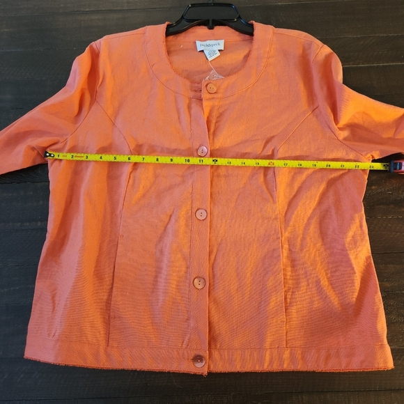 NWT Linen Coral Button-Up Blazer SZ Xl - Picture 5 of 7